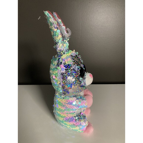 Ty Beanie Boos Flippables • Raindrop • Bunny Rabbit • 9" NEW Plush with Sequins - Picture 6 of 6
